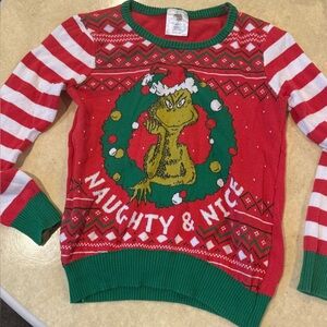 Naughty & Nice Grinch Christmas Sweater